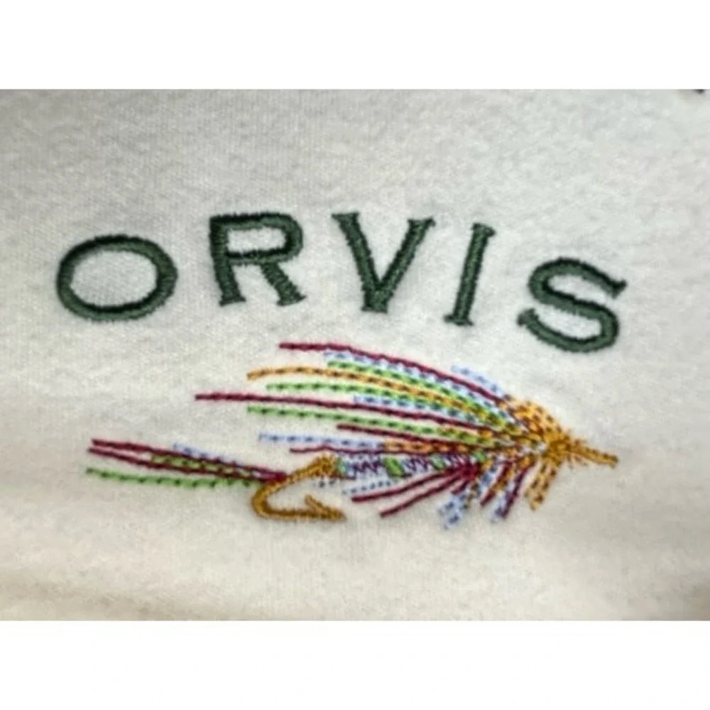 Orvis Signature Fleece Cream Quarter‎ Snap Pullover Sweatshirt Sz Mens XL NWOT